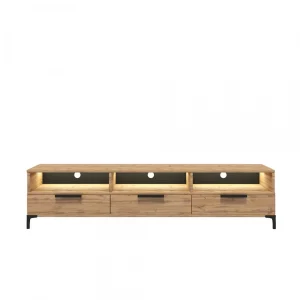 Selsey Meuble Tv – RIKKE – 160 Cm – Chêne Wotan – Avec LED à Piles 10