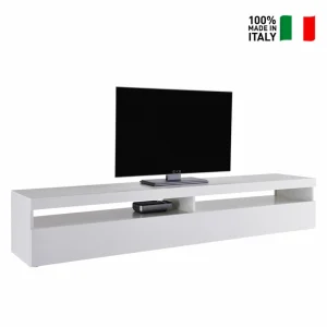 Ahd Amazing Home Design Meuble TV Salon Design 200cm 4 Compartiments 2 Portes Blanc Brillant B… 6