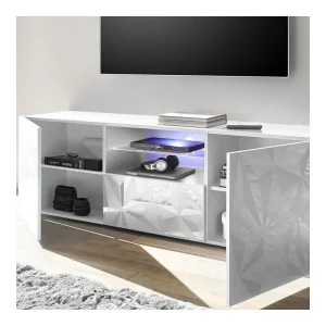 HAPPYMOBILI Meuble TV 180 Cm Design Blanc Laqué ANTONIO 9