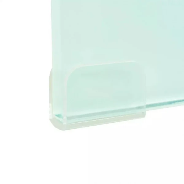 SANS MARQUE Meuble TV/ Support Pour Moniteur 80 X 30 X 13 Cm Verre Blanc – Blanc 5