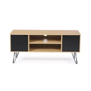 Idmarket Meuble TV Vintage NOEMI Bois Pied épingle 12