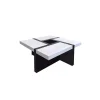 Mobili Rebecca Table Basse Carre Bois Noir Blanc Design Contemporain Salon Sejour 5