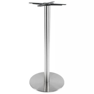 Alterego Pied De Table ‘PLATO’ 110 En Acier Brossé Avec Base Ronde 9