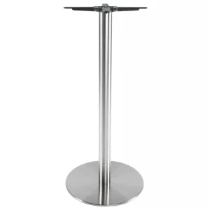 Alterego Pied De Table ‘PLATO’ 110 En Acier Brossé Avec Base Ronde 11