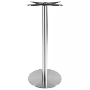 Alterego Pied De Table ‘PLATO’ 110 En Acier Brossé Avec Base Ronde 13