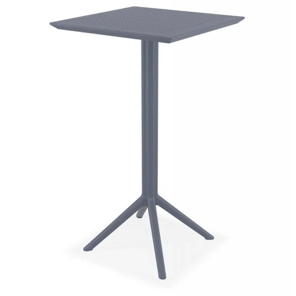 Alterego Table Haute Pliable ‘FOLY BAR’ Gris Foncé Pour Intérieur Et Extérie… 1