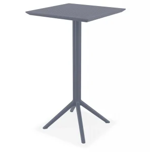 Alterego Table Haute Pliable ‘FOLY BAR’ Gris Foncé Pour Intérieur Et Extérie… 9