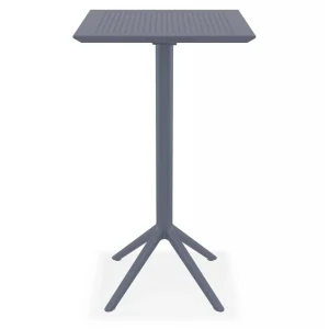 Alterego Table Haute Pliable ‘FOLY BAR’ Gris Foncé Pour Intérieur Et Extérie… 11