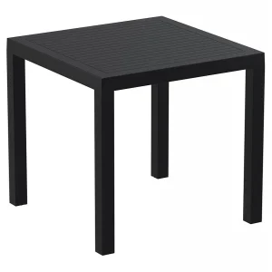 Alterego Table De Terrasse ‘CANTINA’ Design En Matière Plastique Noire – 80×80… 13