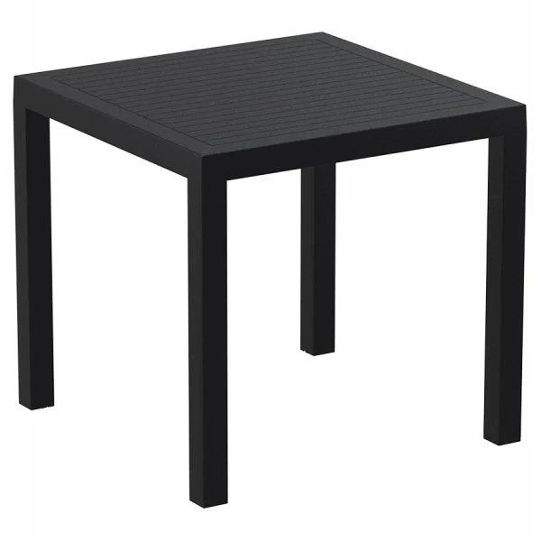 Alterego Table De Terrasse ‘CANTINA’ Design En Matière Plastique Noire – 80×80… 5