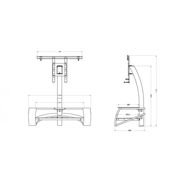 NorStone Galby Noir Et Blanc – Meuble TV Avec Support 4