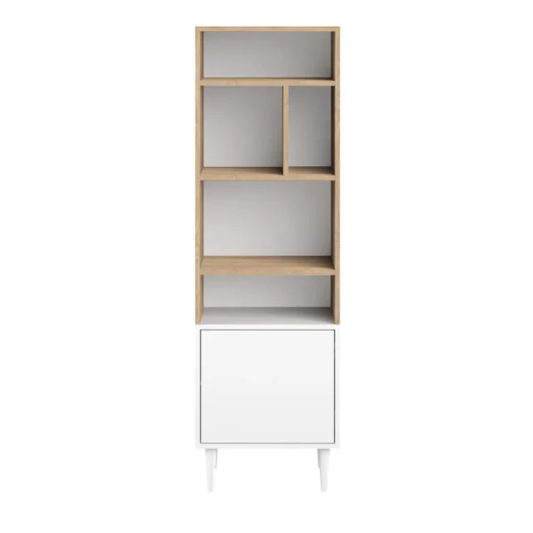 TEMAHOME Bibliothèque Horizon 5 Cases Chêne/blanc 1