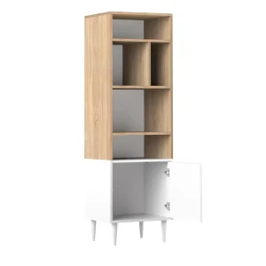 TEMAHOME Bibliothèque Horizon 5 Cases Chêne/blanc 9