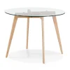 Alterego Petite Table à Diner Ronde ‘ANGELA’ En Verre Transparent – Ø 100 Cm 19