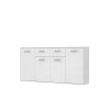 Marque Generique PILVI Buffet Bas 4 Portes 4 Tiroirs – Blanc Mat – L 162,3 X P 34,2 X H… 19