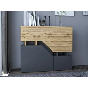 Bestmobilier Pitt – Buffet Haut – 120 Cm – Style Industriel 9