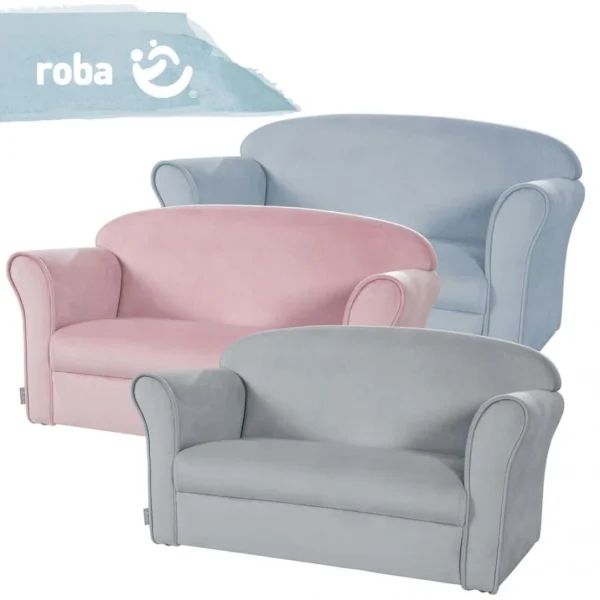 Roba Canapé Avec Accoudoirs Pour Enfants Rose Mauve 4