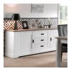 NOUVOMEUBLE Buffet Contemporain Blanc Et Couleur Bois Clair ETHAN 11