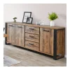 NOUVOMEUBLE Buffet Industriel Couleur Bois Foncé ONNIX 7