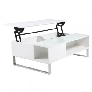 SELSEY Table Basse – KOSTRENA – 110×60 Cm – Blanc 11