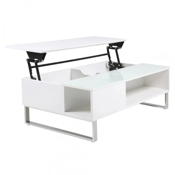 SELSEY Table Basse – KOSTRENA – 110×60 Cm – Blanc 4