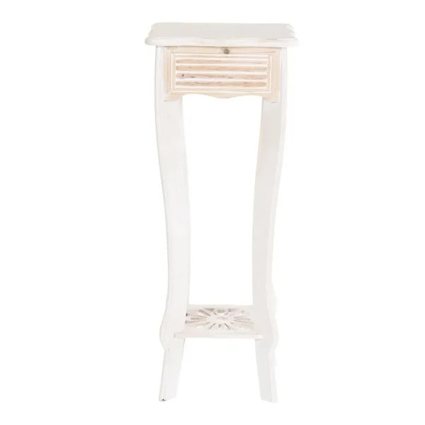 Pegane Set De 2 Tables D’appoints En Bois MDF Coloris Blanc 4