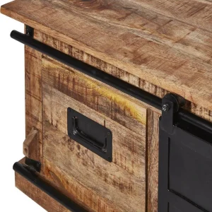 Altobuy SUMATRA – Table Basse Manguier Et Métal Noir 12