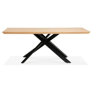 Paris Prix Table à Manger 200 Cm Décor Naturel Et Piètement Noir – CLIFF 9