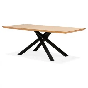 Paris Prix Table à Manger 200 Cm Décor Naturel Et Piètement Noir – CLIFF 13