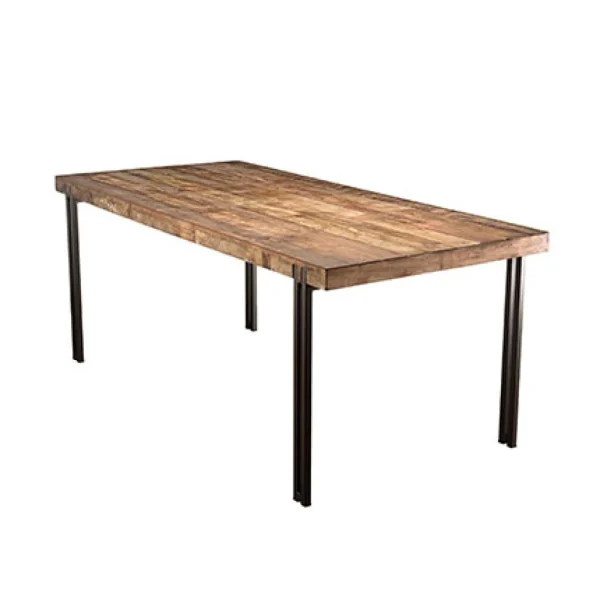 MES Table à Manger 200 Cm En Teck Recyclé Et Métal – APPOLINE 1