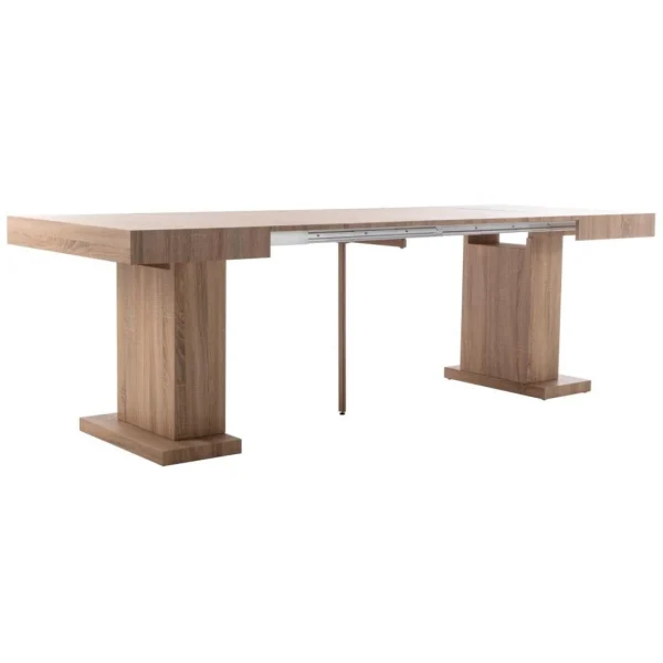 Vente-unique Table à Manger Extensible 4 à 10 Couverts En MDF – Naturel – MIROSLA… 6