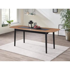 Vente-unique Table à Manger Extensible 6 à 8 Couverts En MDF Et Hévéa – Naturel… 9