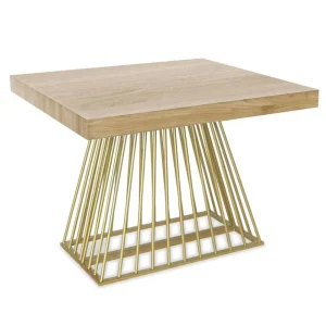 Paris Prix Table à Manger Extensible En Bois Build II 90-240cm Naturel & Or 8