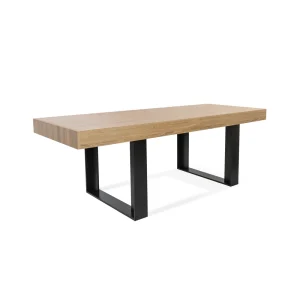 Idmarket Table à Manger PHOENIX 224 CM Bois Et Noir 9