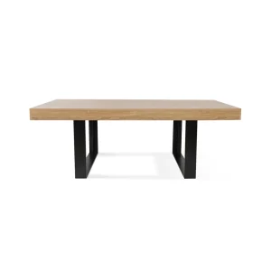 Idmarket Table à Manger PHOENIX 224 CM Bois Et Noir 11