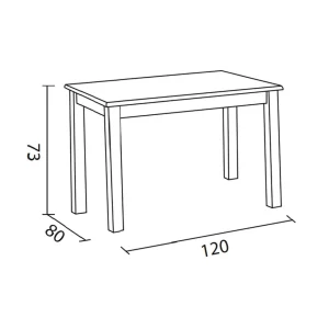 Visiodirect Table à Manger / Table Repas En Pin Massif Coloris Cerisier – Longu… 15