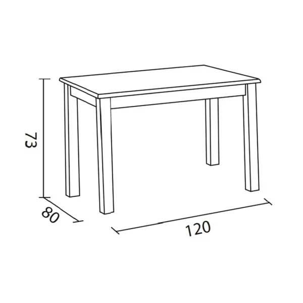 Visiodirect Table à Manger / Table Repas En Pin Massif Coloris Cerisier – Longu… 6