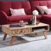 MES Table Basse 1 Tiroir 1 Niche 95x50x35 Cm En Acacia Massif 19