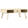 Chunhelife Table Basse 100x60x40 Cm Bois De Manguier Massif 19