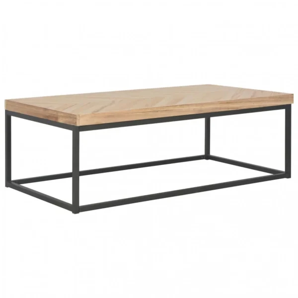 Chunhelife Table Basse 110 X 60 X 37 Cm Bois Massif 1