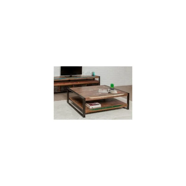 Delorm Table Basse 120 Cm Double Plateaux En Teck Recyclé – TUNDRA 3