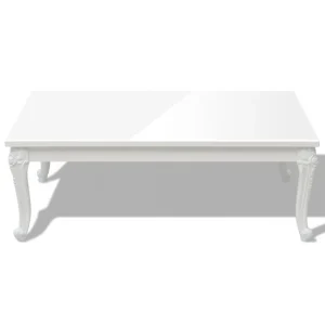 SANS MARQUE Table Basse 120 X 70 X 42 Cm Laquée Blanche – Blanc 11