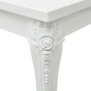 SANS MARQUE Table Basse 120 X 70 X 42 Cm Laquée Blanche – Blanc 13