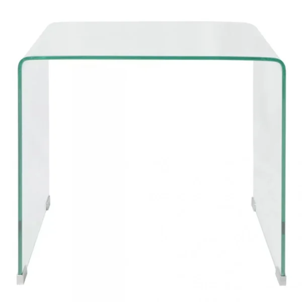 SANS MARQUE Table Basse 49,5 X 50 X 45 Cm Verre Trempé Transparent – Transparent 3