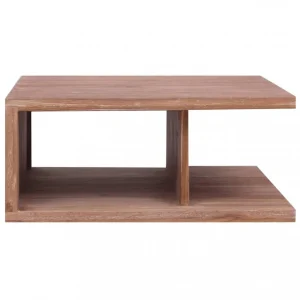 Chunhelife Table Basse 70x70x30 Cm Bois De Teck Massif 9