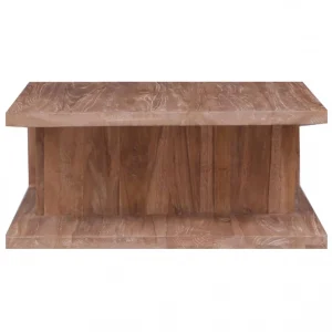 Chunhelife Table Basse 70x70x30 Cm Bois De Teck Massif 11