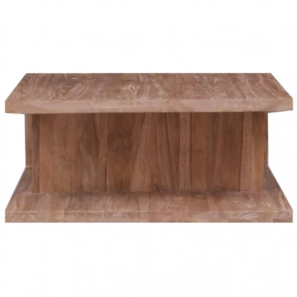 Chunhelife Table Basse 70x70x30 Cm Bois De Teck Massif 4