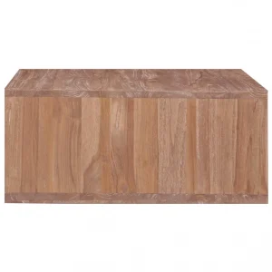 Chunhelife Table Basse 70x70x30 Cm Bois De Teck Massif 13