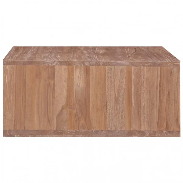 Chunhelife Table Basse 70x70x30 Cm Bois De Teck Massif 5