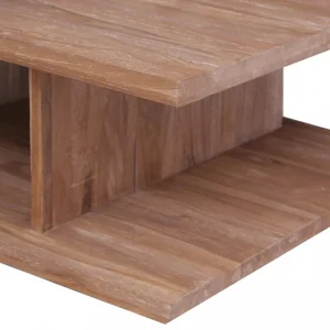 Chunhelife Table Basse 70x70x30 Cm Bois De Teck Massif 15